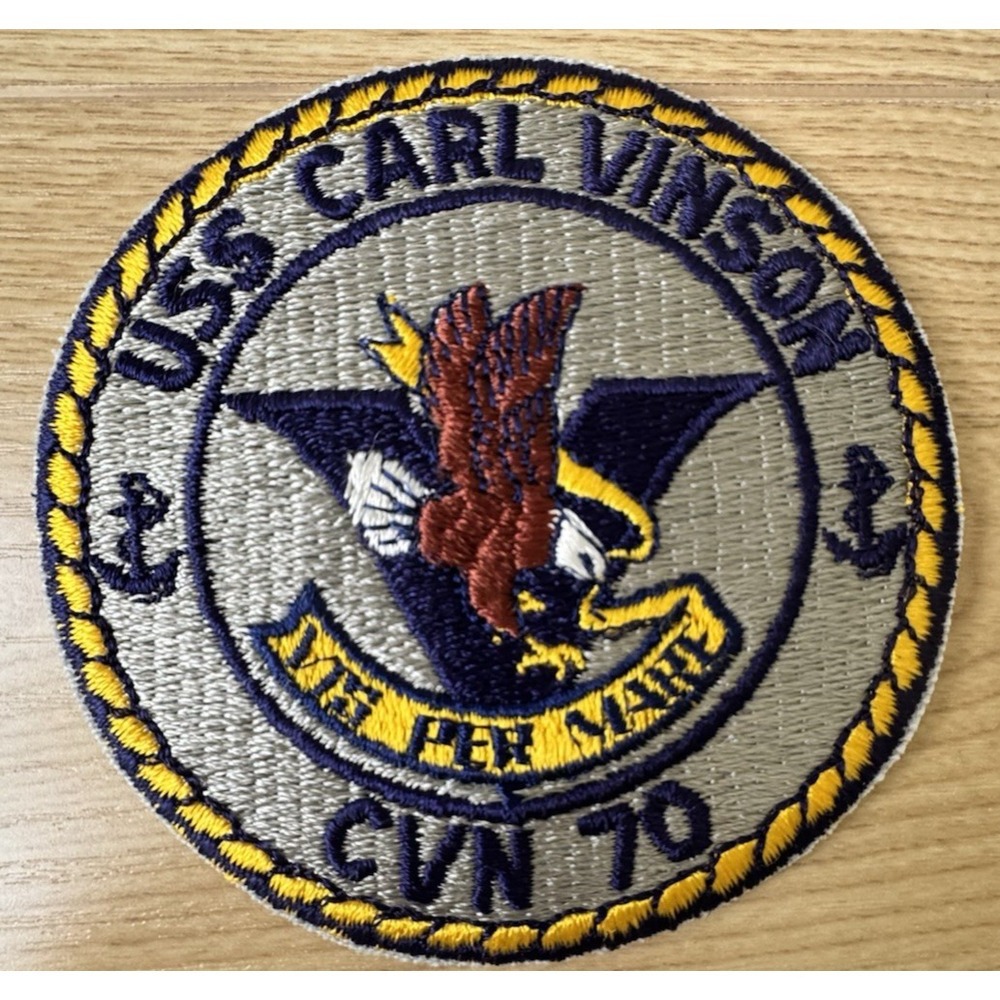 USS Carl Vinson CVN-70 Navy Command Patch Men Per Serve Veteran Shadow Box
